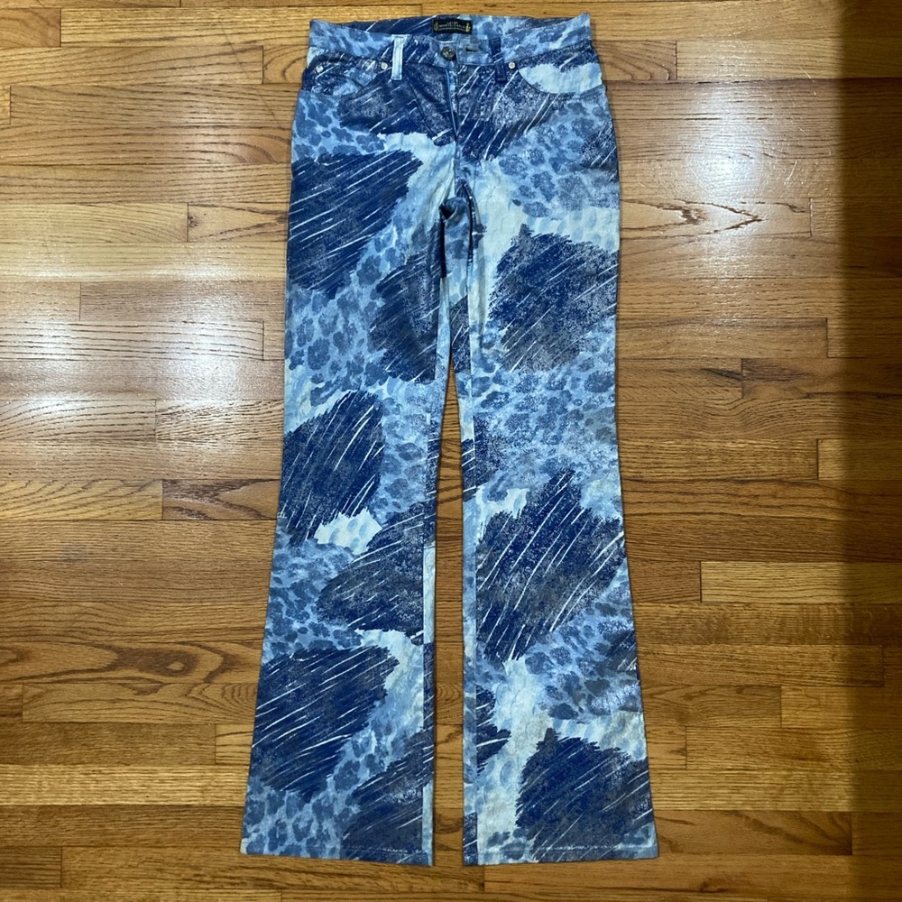 Blue Metallic Italian Vintage Pants